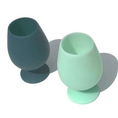 Porter Green Silicone Wine Glasses