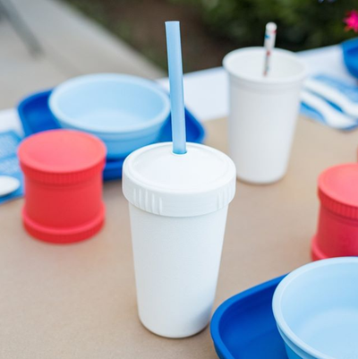Replay Reusable Silicone Straw and Straw Cup