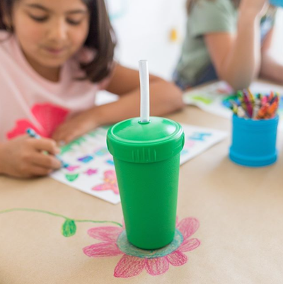Replay Reusable Silicone Straw and Straw Cup