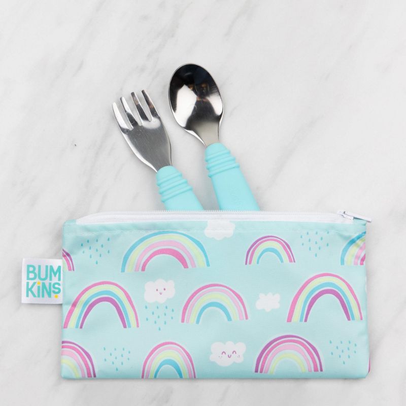 Bumkins Small Snack Bag 2 pack - Unicorn/Rainbow