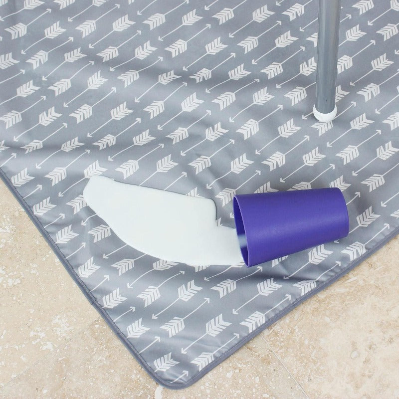 Bumkins Waterproof Spill Mat Grey Arrow