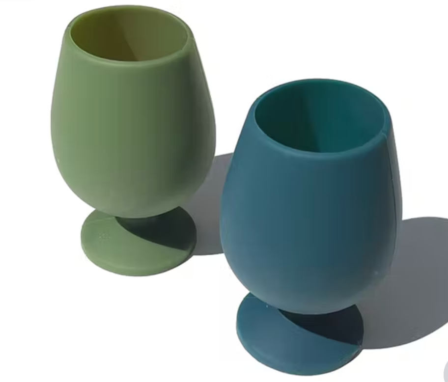 Porter Green Silicone Wine Glasses