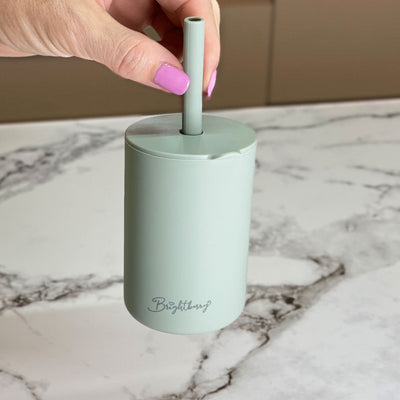 Brightberry Silicone straws - sage