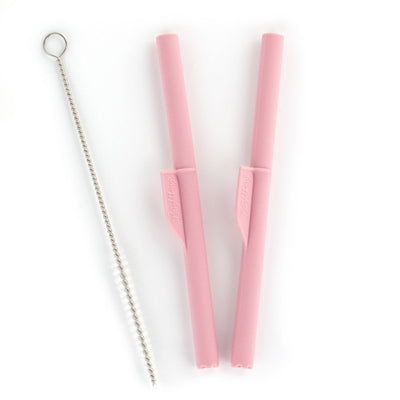 Brightberry Silicone straws - coral Pink