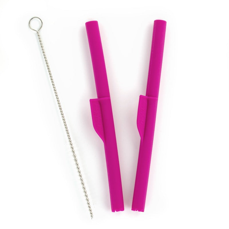 Brightberry Silicone straws - Riberry Pink