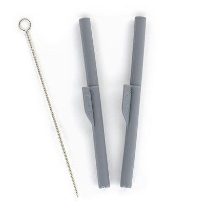 Brightberry Silicone straws - slate