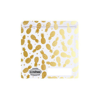 Sinchies Reusable Sandwich Bags - Gold Pineapples