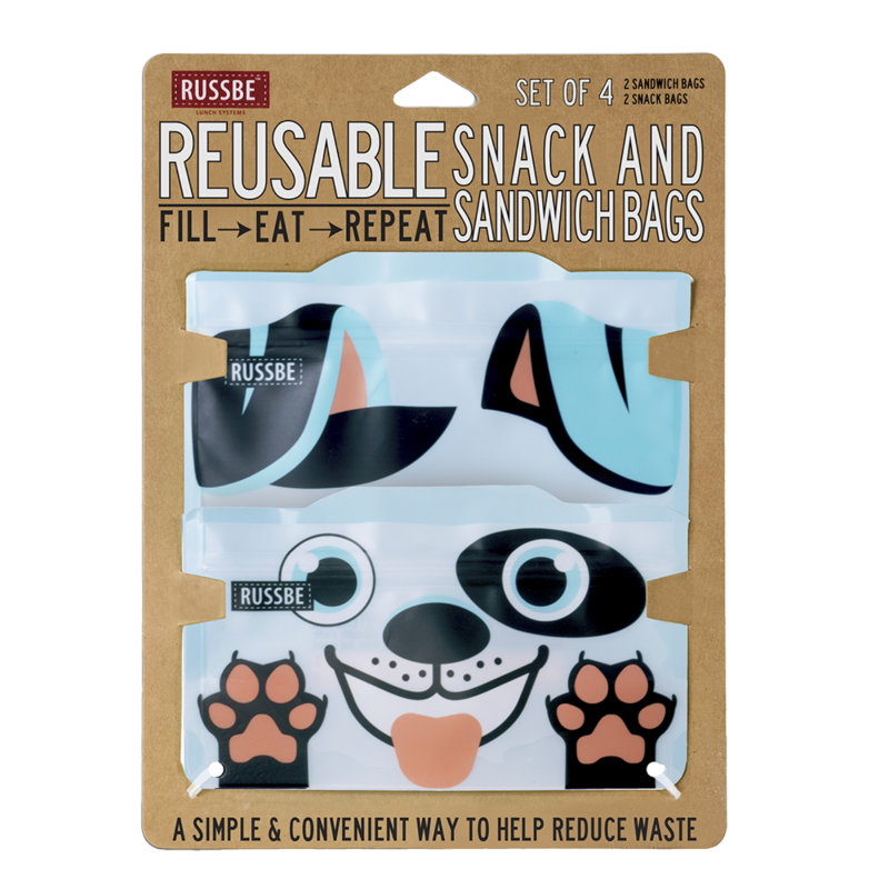 Reusable Snack & Sandwich Bags- Dog