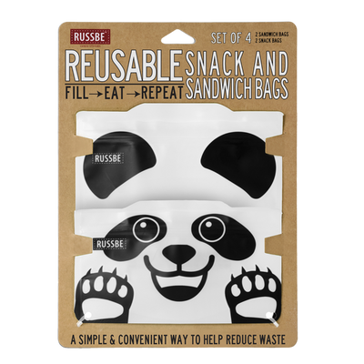 Reusable Snack & Sandwich Bags- Panda