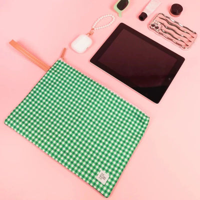 The Somewhere Co Wet Bag- Green Gingham