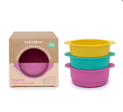 Bobo&boo 3 pack snack bowl Set - Tropical