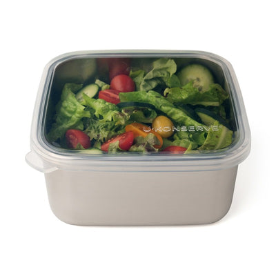 U Konserve Square To-Go Large Container - Clear Silicone Lid