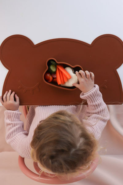We Might Be Tiny Bear Placie - Chocolate Brown