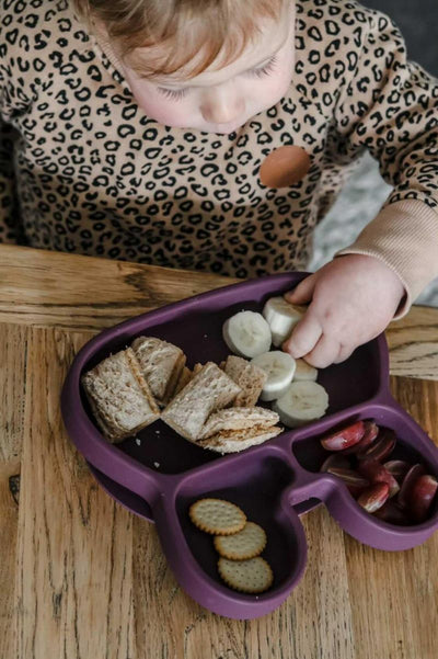 We Might Be Tiny Bunny Stickie Plate - Plum