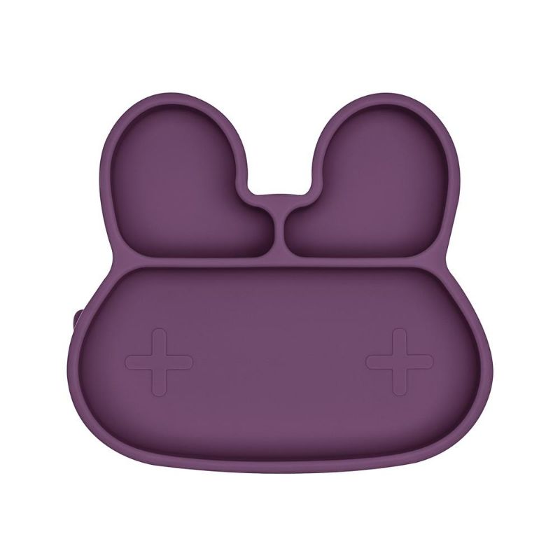 We Might Be Tiny Bunny Stickie Plate - Plum