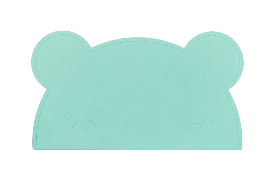 We Might Be Tiny Bear Placemat - Minty Green