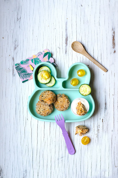 We Might Be Tiny Bunny Stickie Plate - Mint