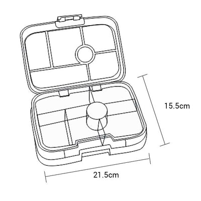 Yumbox Lunchbox Dimensions - Original Tray