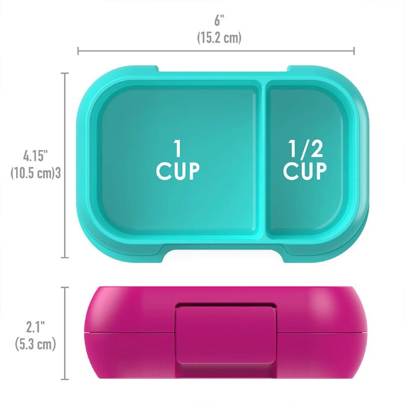 Bentgo Kids Snack Container - Fuchsia/Teal