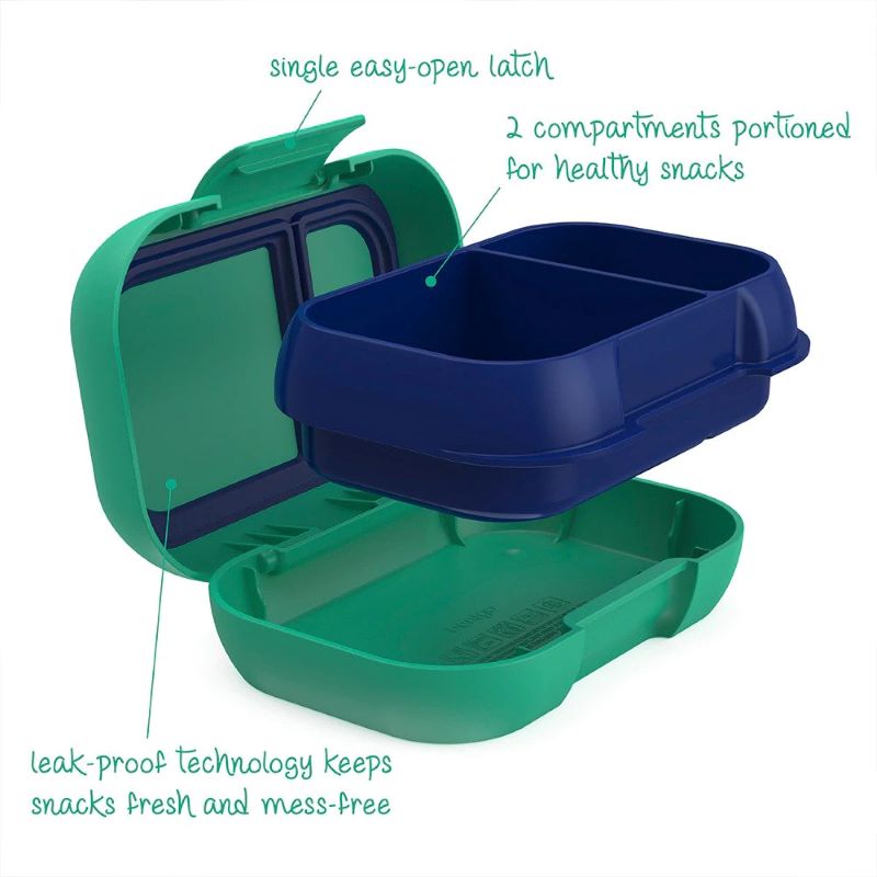 Bentgo Kids Snack Container - Green/ Royal Blue