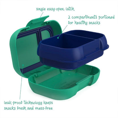 Bentgo Kids Snack Container - Green/ Royal Blue