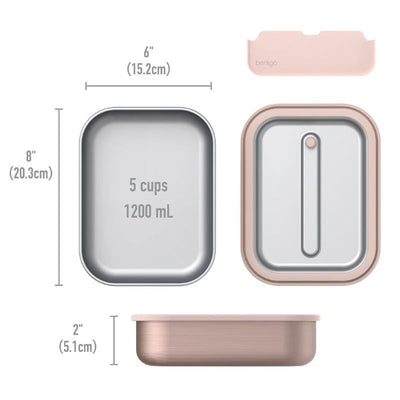 Bentgo Stainless Steel Lunch Box - Rose Gold