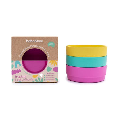 Bobo&Boo Plant-Based Bowl Set - 3 Pack Tropical