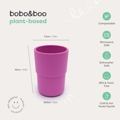 Bobo&Boo Plant-Based Cup Set - 3 Pack Lagoon
