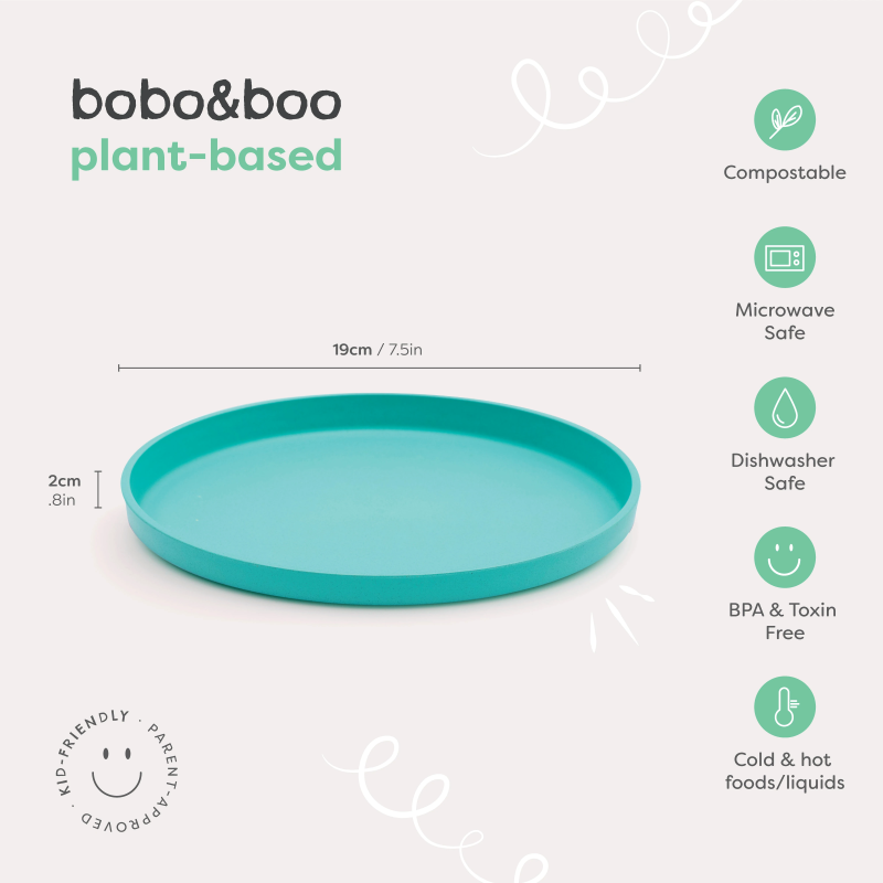 Bobo&Boo Plant-Based Plate Set Tropical