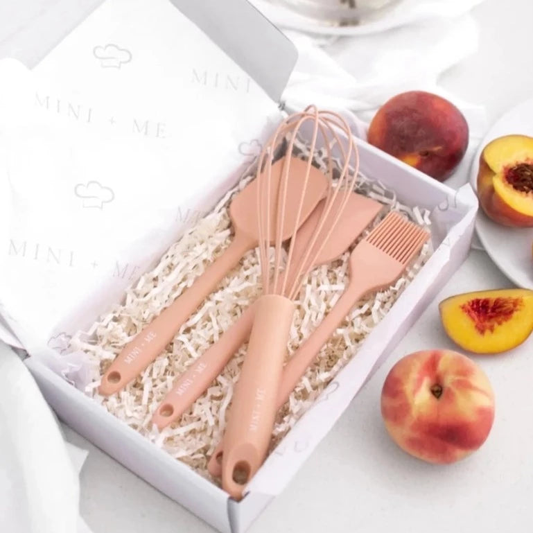 Mini Plus Me Utensil Set Peach