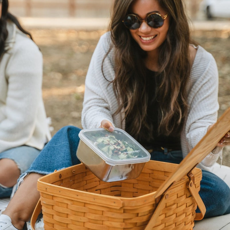 U Konserve Square To-Go Large Container - Clear Silicone Lid