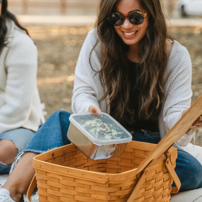 U Konserve Square To-Go Large Container - Clear Silicone Lid