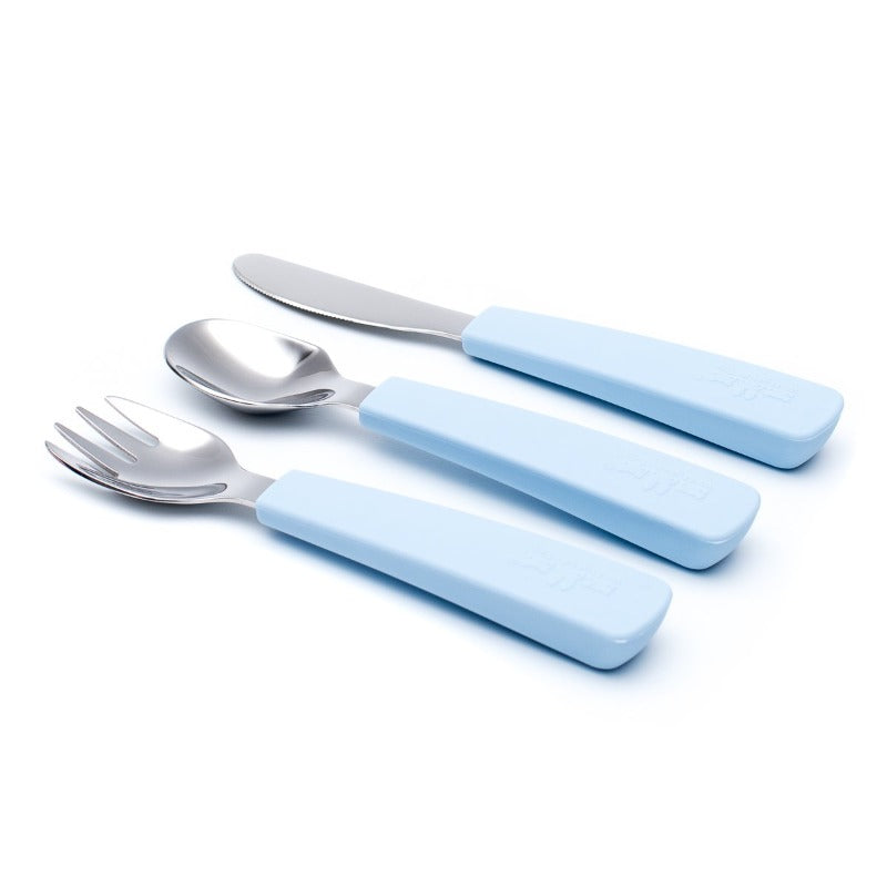 We Might Be Tiny Toddler Feedie Cutlery Set Powder Blue