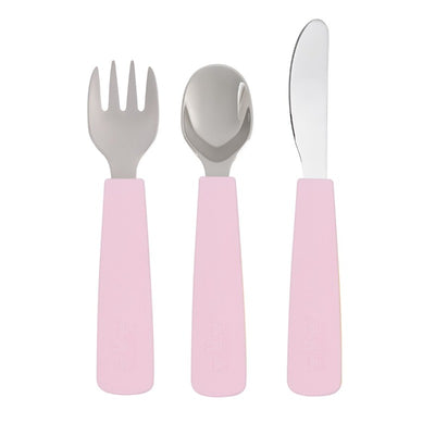 We Might Be Tiny Toddler Feedie Cutlery Set Powder Pink